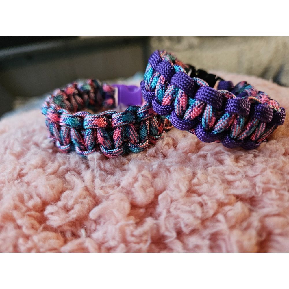 Handmade paracord bracelets size 6.5" purple new